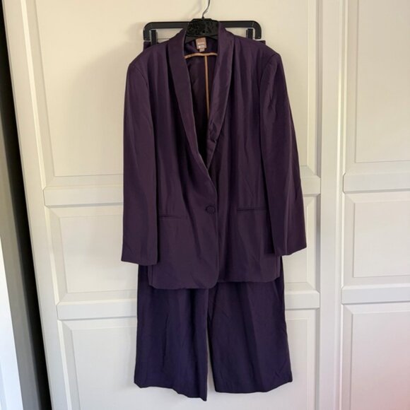 BOSS Purple Junata Jacket and Tacilana Pantsuits Size 6/4 - 41330 - Picture 4 of 16